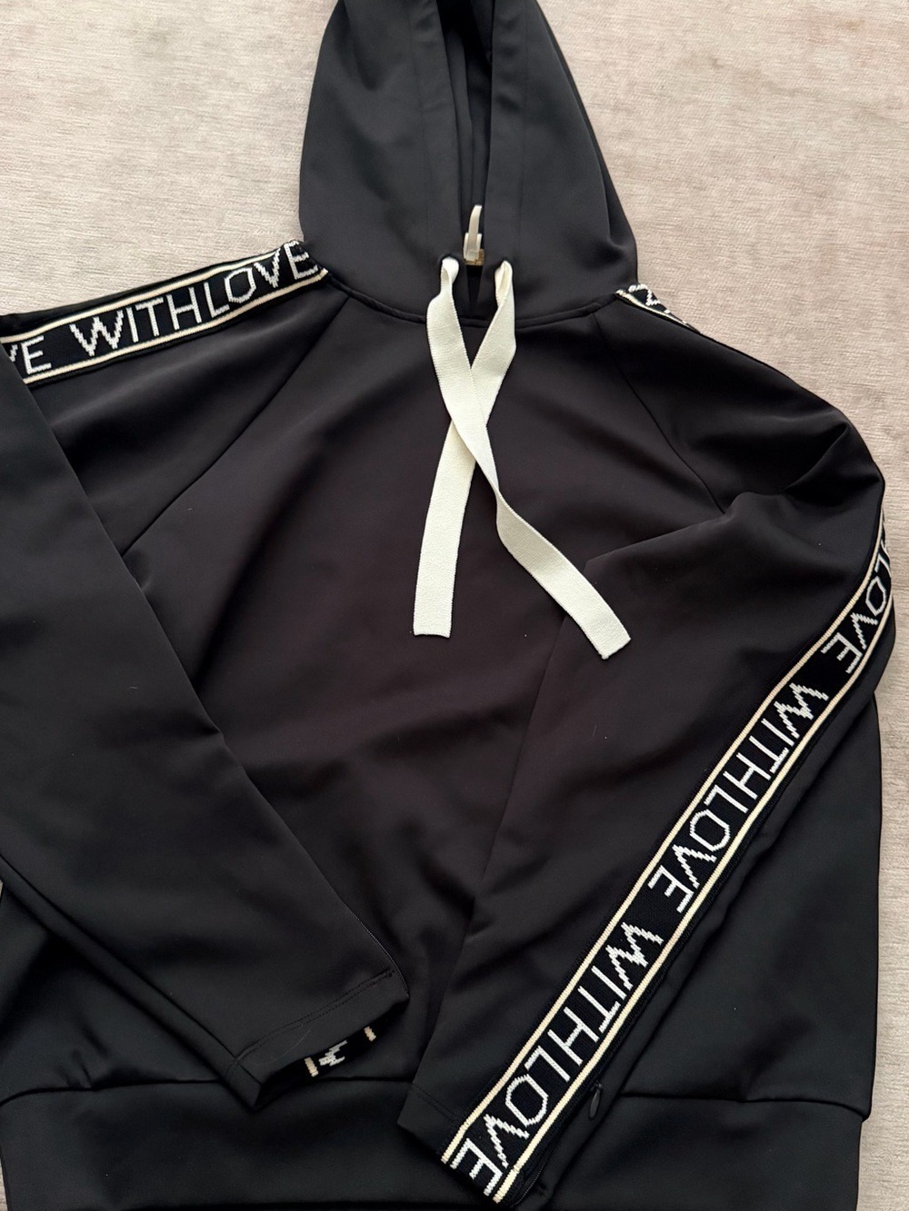 Maje Black Hoodie Love Logo Small
